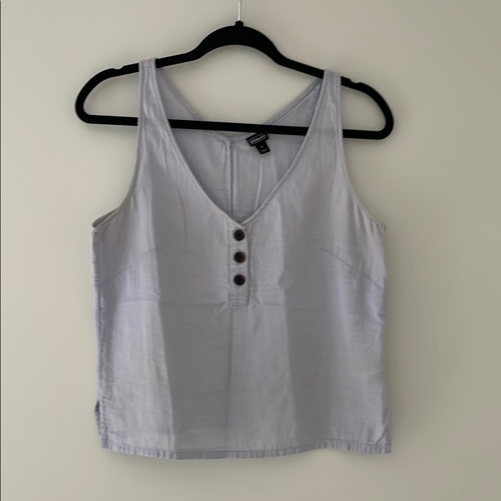 Patagonia Light Purple Tank Top with Button Detail